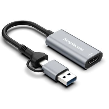 Simplecom DA306C USB 3.0 and USB-C to HDMI Video Card Adapter Full HD 1080p
