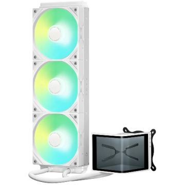TRYX PANORAMA SE ARGB L-Shaped AMOLED 360mm Liquid CPU Cooler - White