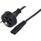 Power Cable 2pin Mains Plug to IEC C7 Female - 2m